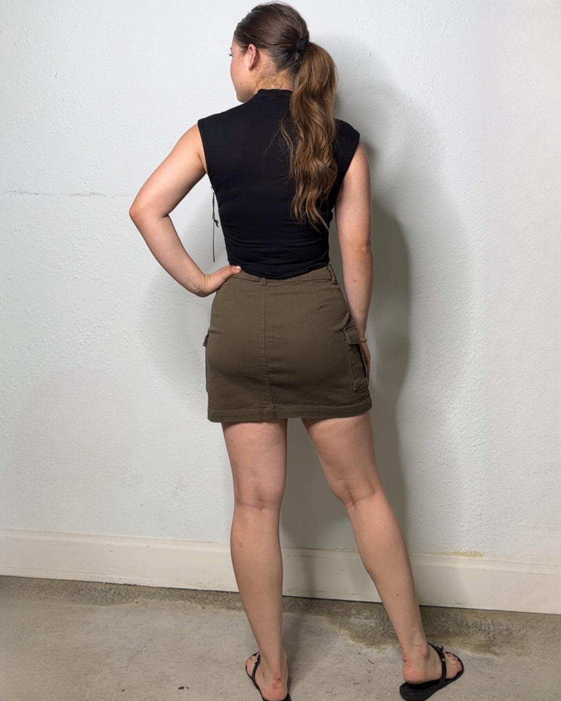 cargo mini skirt