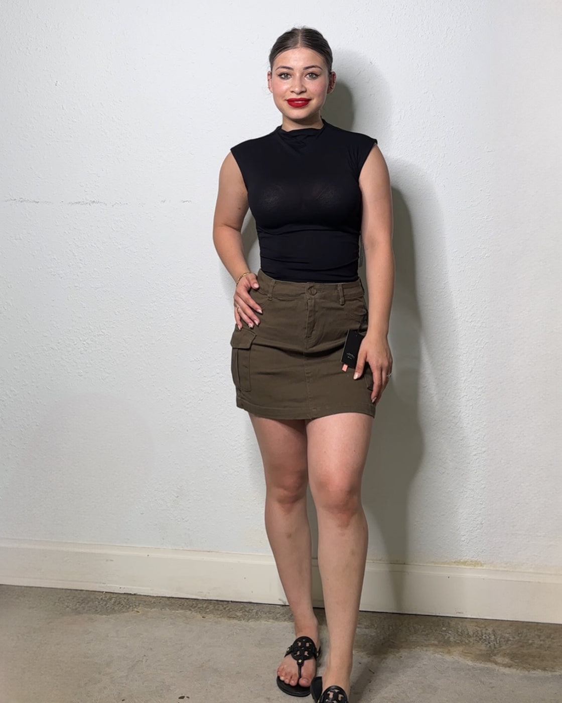 cargo mini skirt